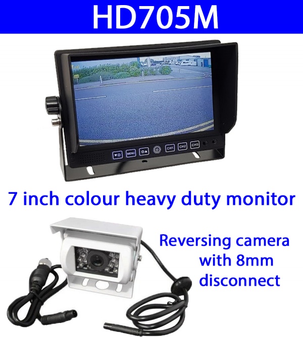 7 inch reversing camera system for motorhomes